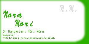 nora mori business card
